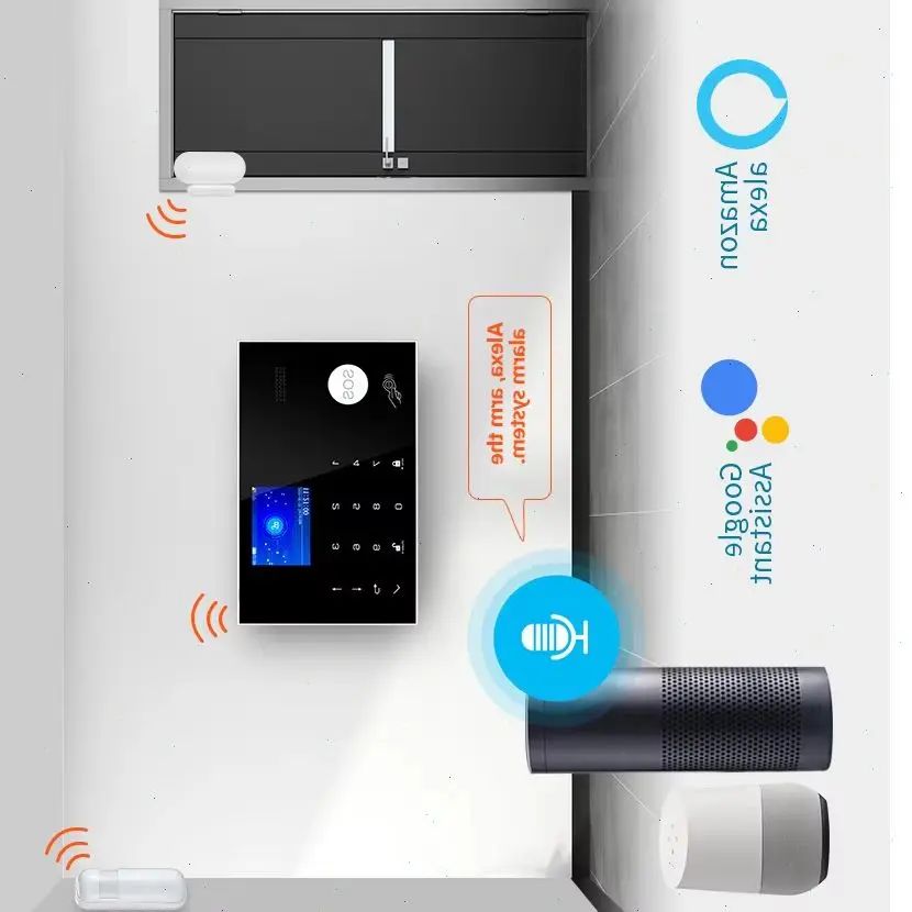 Sistema di allarme domestico KERUI 4G/WIFI, allarme antifurto con supporto fai-da-te, 3 zone di difesa cablate, G34, Tuya Smart Life, sensore PIR 433mhz