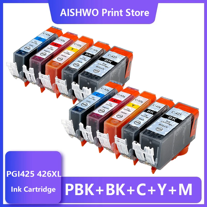 ASW For Canon 425 426 PGI-425 CLI-426 Compatible Ink cartridge For Canon PIXMA IP4840 IP4940 IX6540 MG 5140 5240 5340 Printer