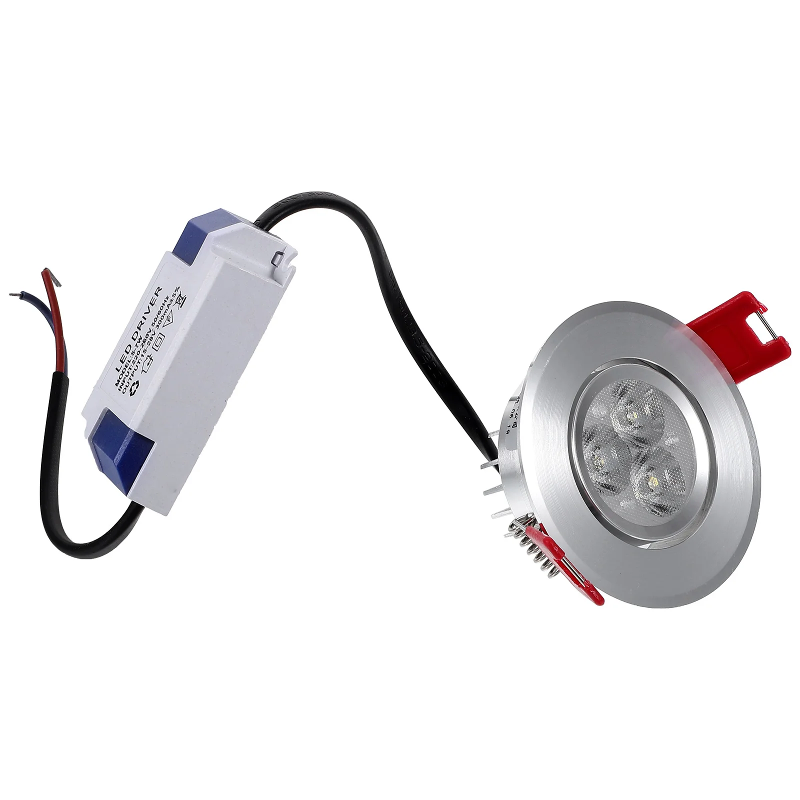 

3W 3 LED Recessed Ceiling Downlight Spot Lamp Bright Adjustable White Light for Counter Showcase Indoor Office Home Lighting