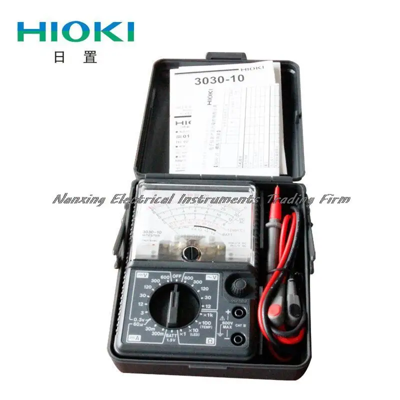 HIOKI 3030-10 أجهزة قياس متعددة تناظرية 600 فولت، يمكنها كشف مؤشر البطارية المتعدد مقياس متعدد محمول بدقة عالية