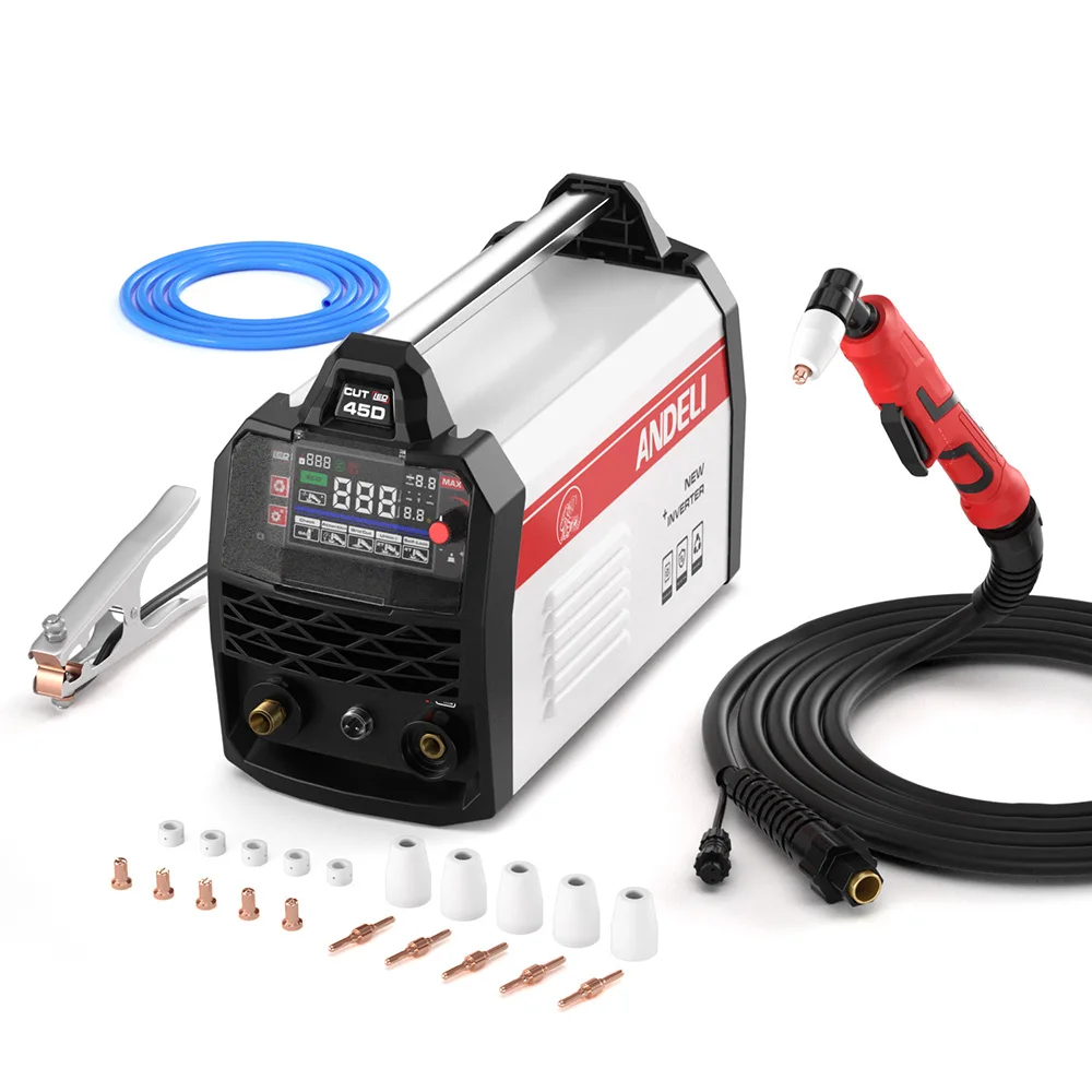 

ANDELI Plasma Cutter 45A HF Contact Cutting 2T/4T Inverter Plasma Cutting Machine for Stainless Steel Aluminum Metal Cutting
