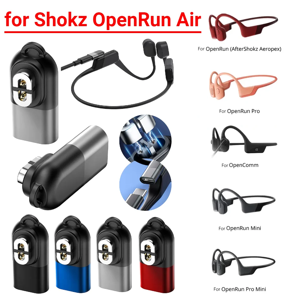 Adaptateur de charge magnétique de type C, câble de chargeur de type C pour convertisseur Aftershokz pour Shokz OpenRun Air