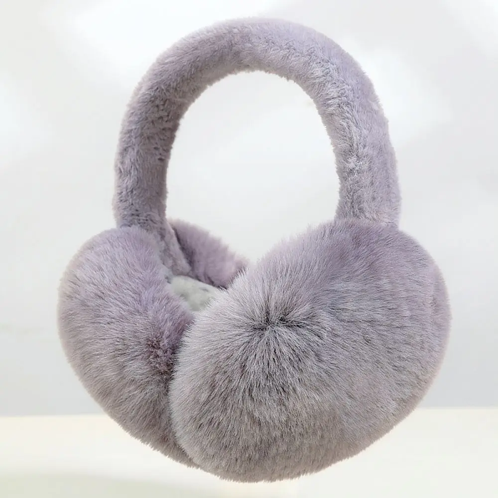 Women Winter Thermal Earmuffs Foldable Soft Plush Ear Warmers Thickened Cold Proof Ear Protectors Cozy Outdoor Ear Covers