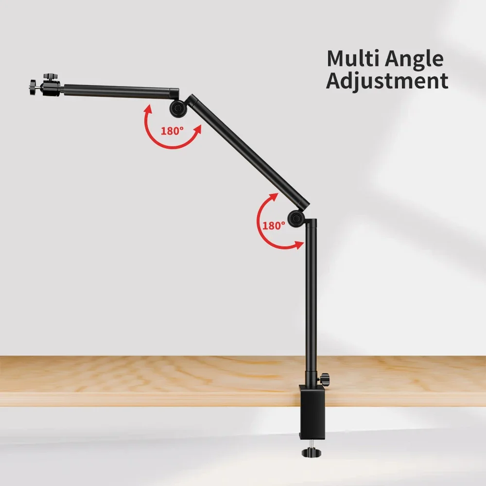 SH Desk C Folding Stand Flexible Shape Mount Metal Bracket Stand 2kg Load Support Ball Head Light Projector Smartphone Camera