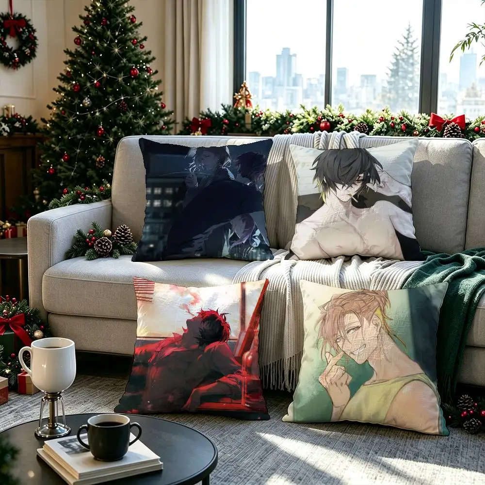 Slow Damage Insane anime  Double-sided printed pillow cover Solid color minimalist pillowcase, fits all bedroom styles