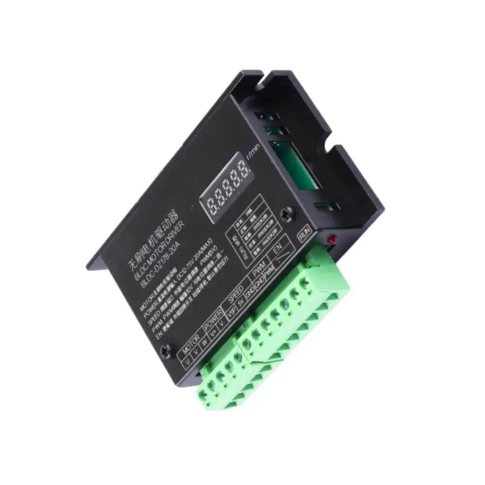1PC BLDC Three-phase Brushless No Hall Motor Drive Board 12-75V20A 1500W Motor Control Board PWM Governor With Revolution Meter