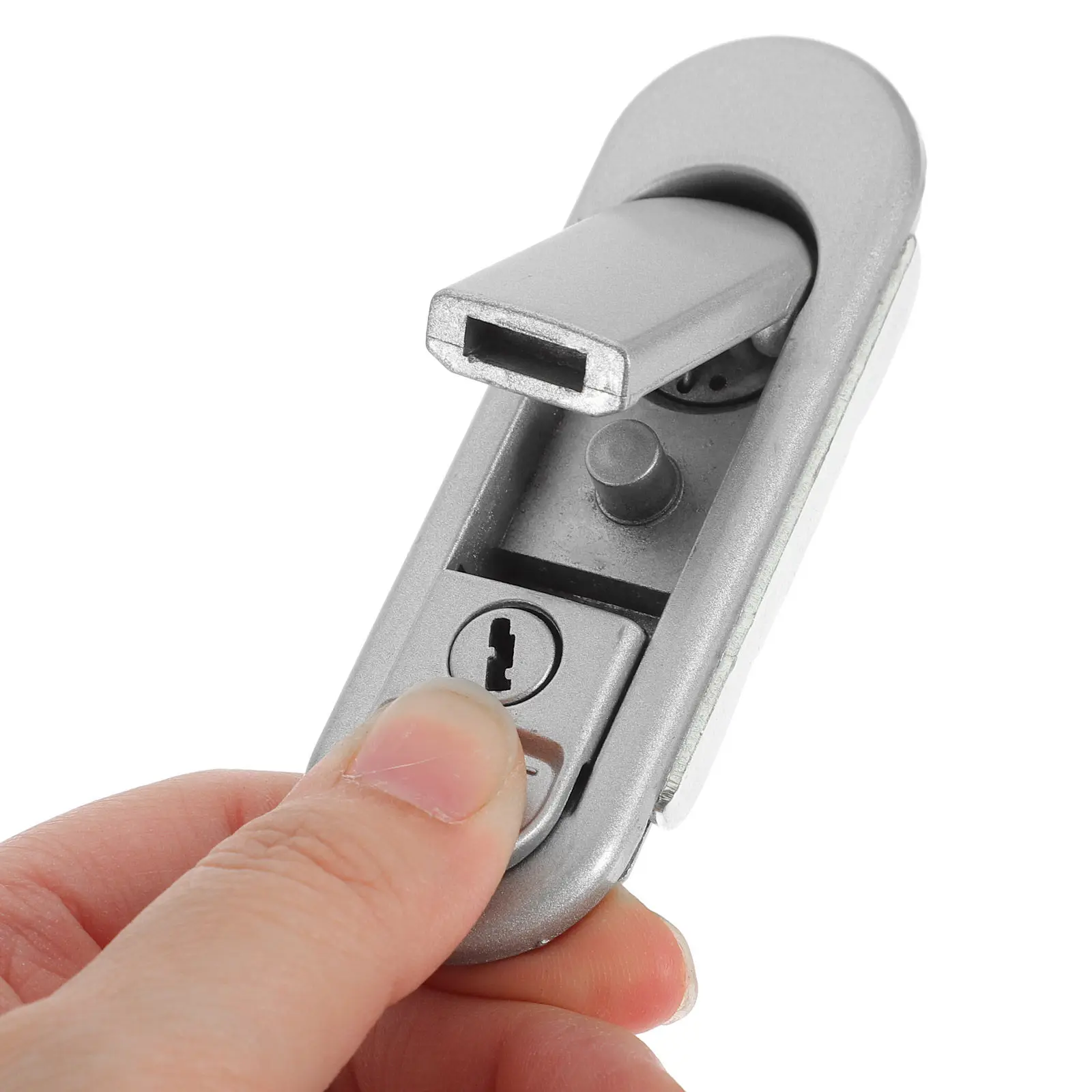 1Pcs Zinc Alloy Electrical Cabinet Door Lock Industrial Flat Lock Network Cabinet Locking Tool Wear Resistant Corrosion Proof