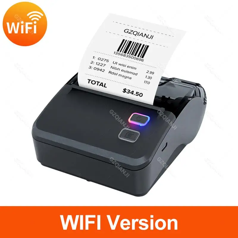 Top WIFI Bluetooth 80mm Mini Bluetooth Thermal Printer Bill Receipt Impresora Support Android Ios On Loyverse Ticket Photo Maker