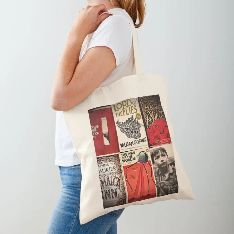 

Classic Book Covers Tote Bag eco bag folding bags for women free delivery bags Women's shopper bag