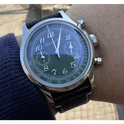 Mysterious Code Japan Vk64 Quartz Aviation Timing 316L Stainless Steel Domed Saphire Formal Watch Reloj Hombre Dropshipping