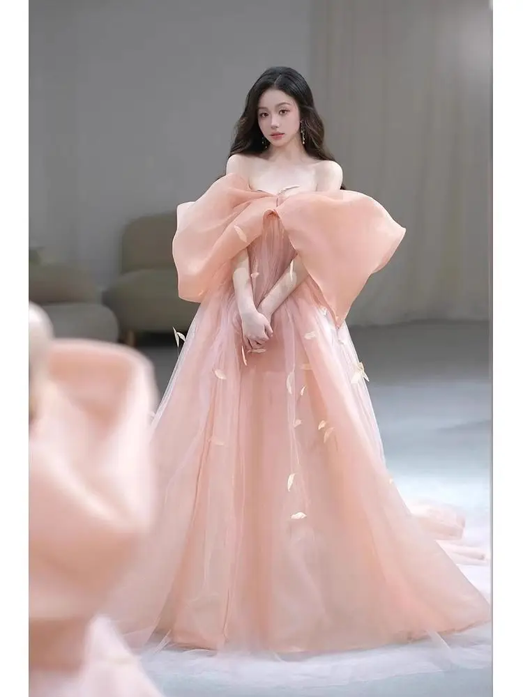 

Ele Sweet Sle One-oulder Birthday Par Dr Women's Artiy Long-Sve Wedding Dr with Knot for Bridal ...