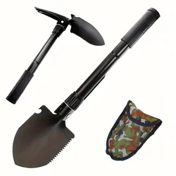 Versatile Folding Metal Shovel – Durable, Space-Saving Multi-Use Tool, Perfect for Outdoor, Gardening & Emergency Car Situations