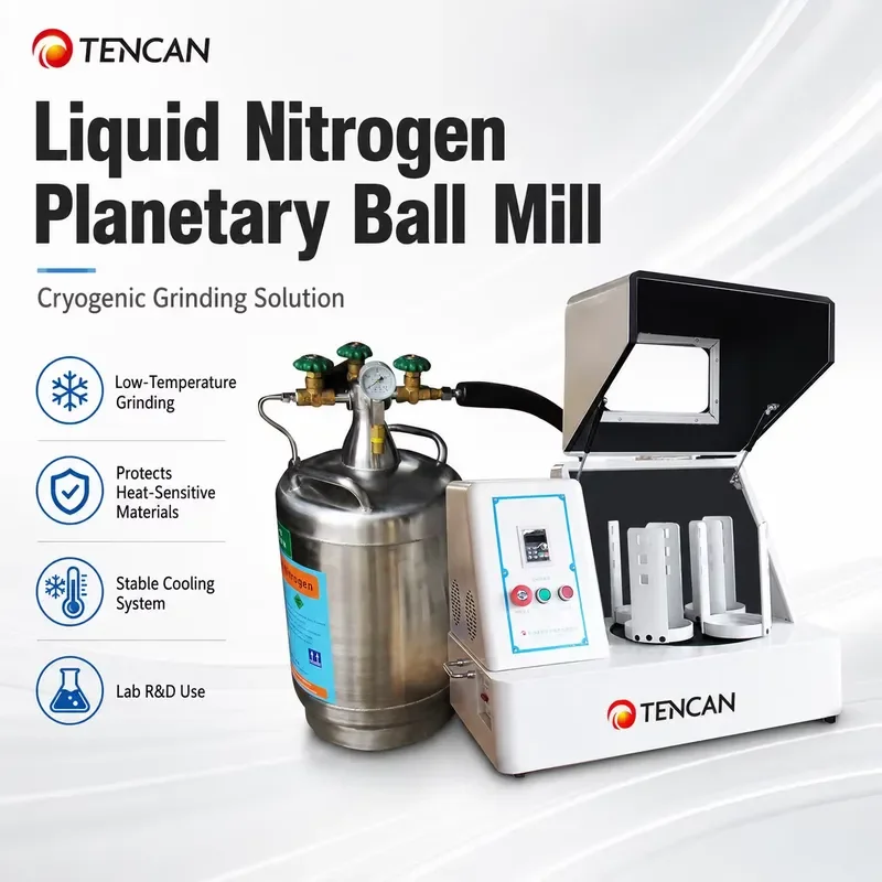 i TENCAN XQM Cryogenic Liquid Nitrogen Planetary Ball Mill Low-Temperature Laboratory Powder Grinding Machine