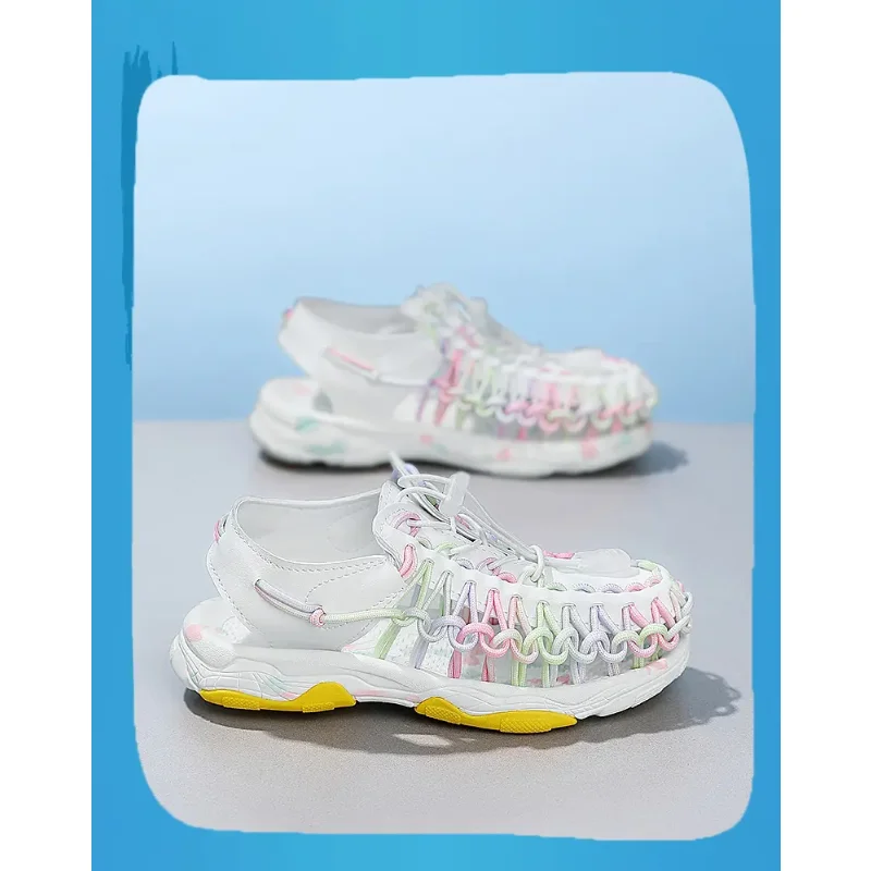 حار بيع الاطفال الصنادل الرياضية الصيف الفتيان أحذية الشاطئ في الهواء الطلق أحذية رياضية الصنادل المطاط عدم الانزلاق صندل كاجوال للأطفال