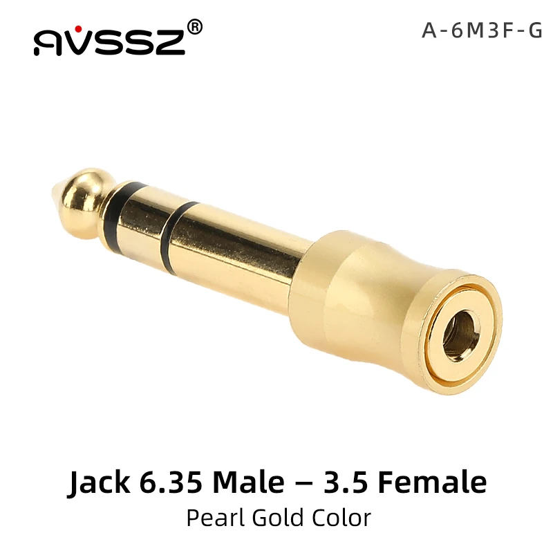 AVSSZ 6.35 / 6.5 do 3.5mm słuchawki złącze RCA przejściówka Adapter wysokiej klasy złota posrebrzane Audio gitara fortepian elektryczny konwerter