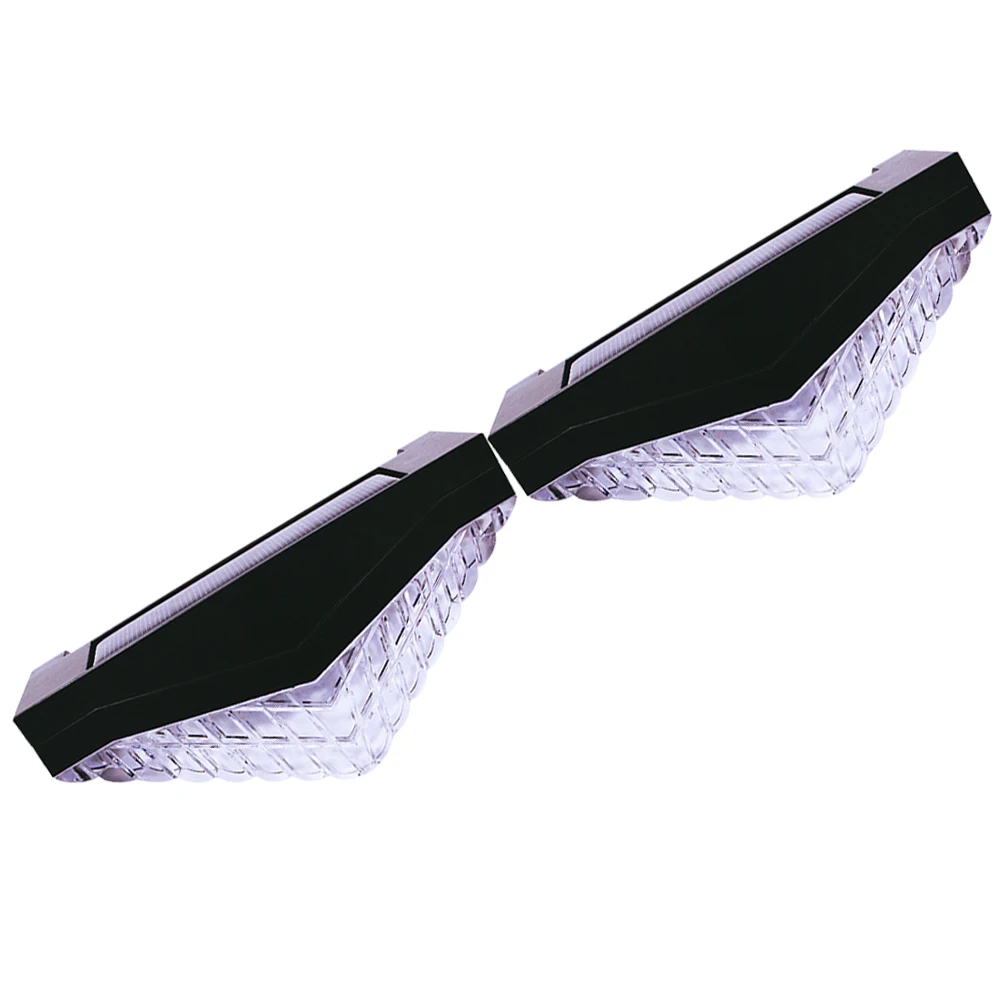 

2Pcs Light ABS Solar Step Lights Acrylic Durable Outdoor Wall Fence Yard NiMH Powered Lighting