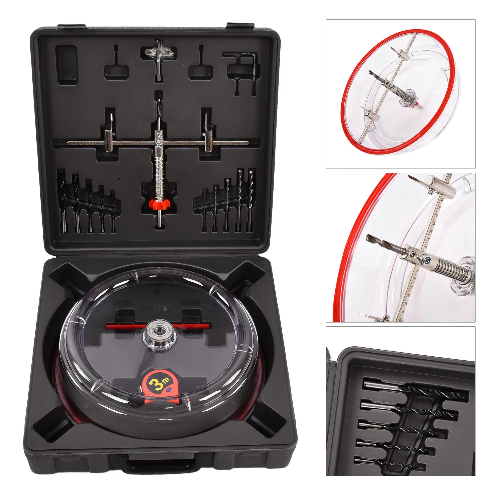 

Кольцевая пила с двумя лезвиями, кольцевая пила с двойным лезвием из АБС-пластика, 40‐300 мм, пилы с регулируемыми отверстиями, резак с пылью из АБС-пластика для шпона