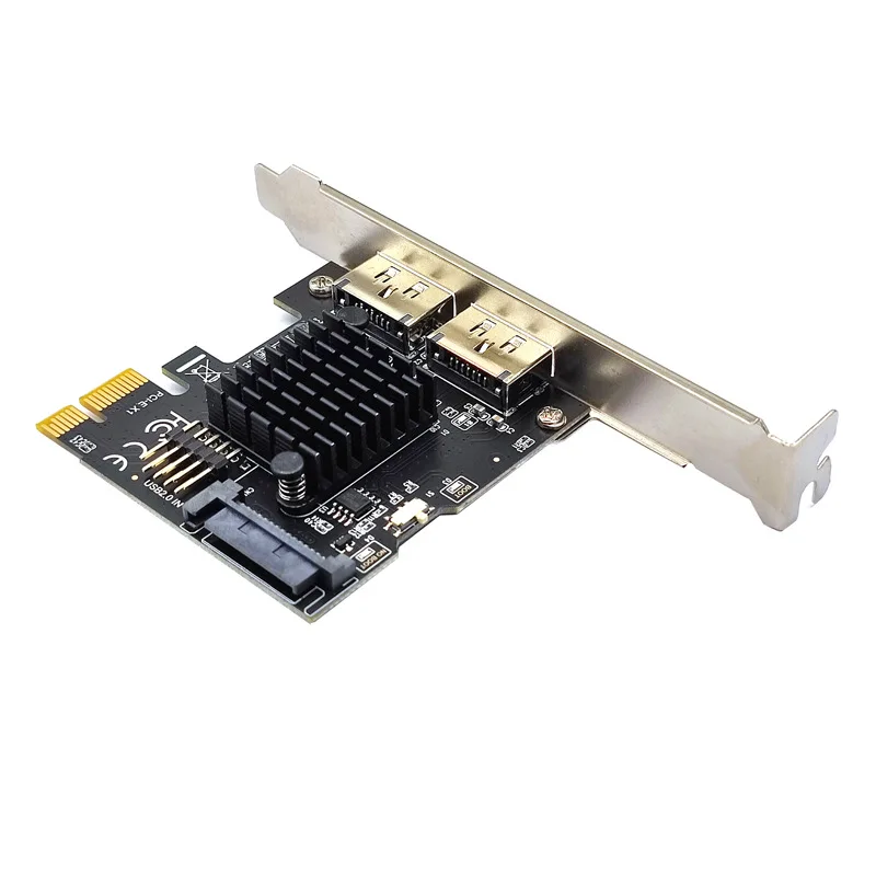 Desktop pci-e to Power eSATA + USB expansion card 6G adapter card hard disk hot swap PESATA