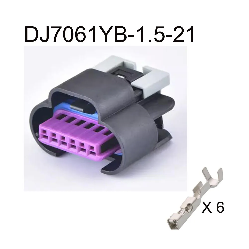 

100SET DJ7061YB-1.5-21 auto Waterproof cable connector 6 pin automotive Plug famale male socket Includes terminal seal