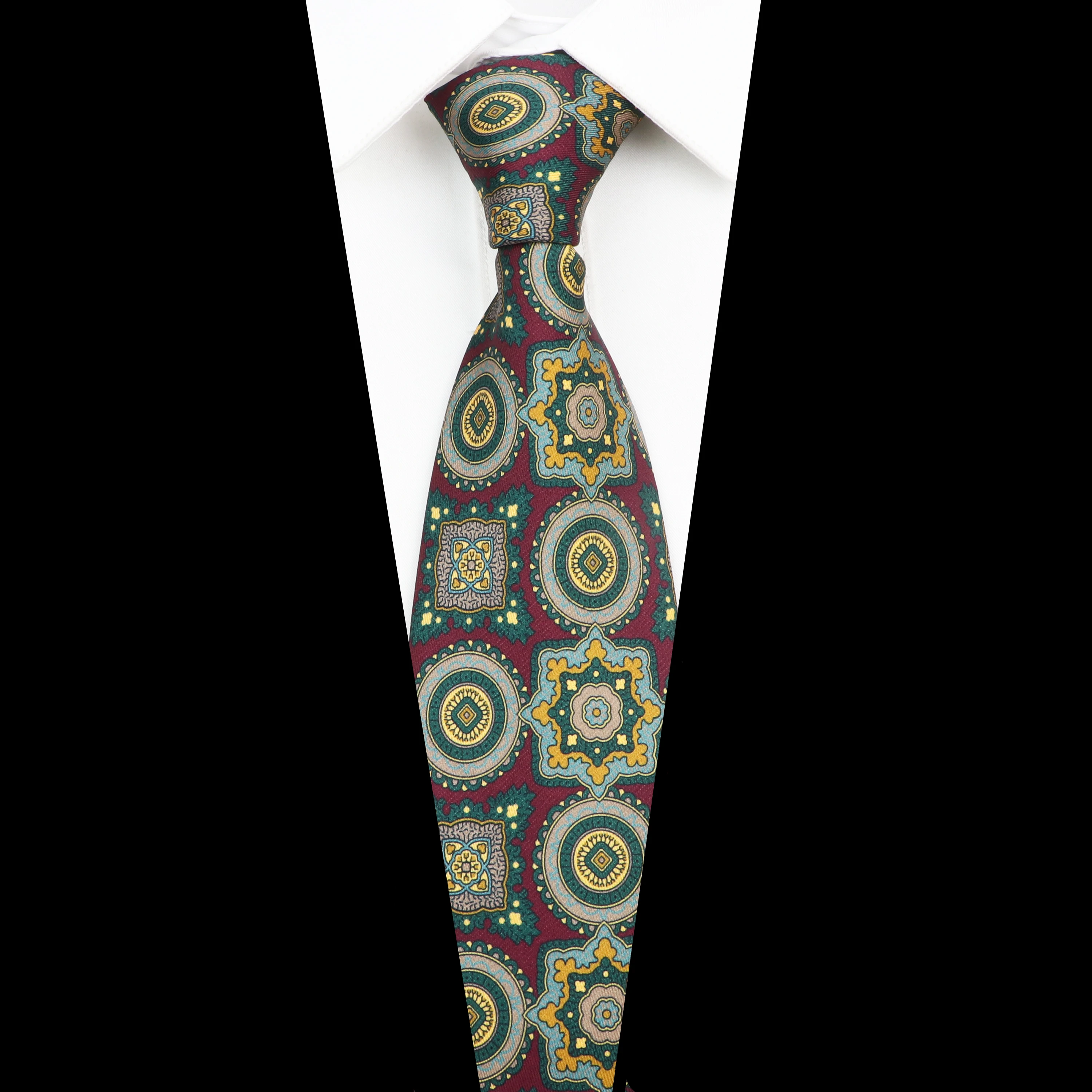 

Новый мягкий шелковый мужской галстук, 25 цветов, дизайнерский пейсли, геометрический узор, 7,5 см, свадебный деловой костюм, повседневный костюм, галстук, подарок
