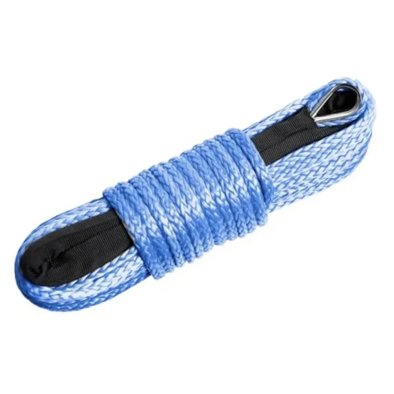 ل ATV UTV الألياف الاصطناعية حبل ونش حبل الملحقات 4500lbs-5500lbs ونش الاصطناعية ونش خط كابل حبل 6 مللي متر * 15 متر كم