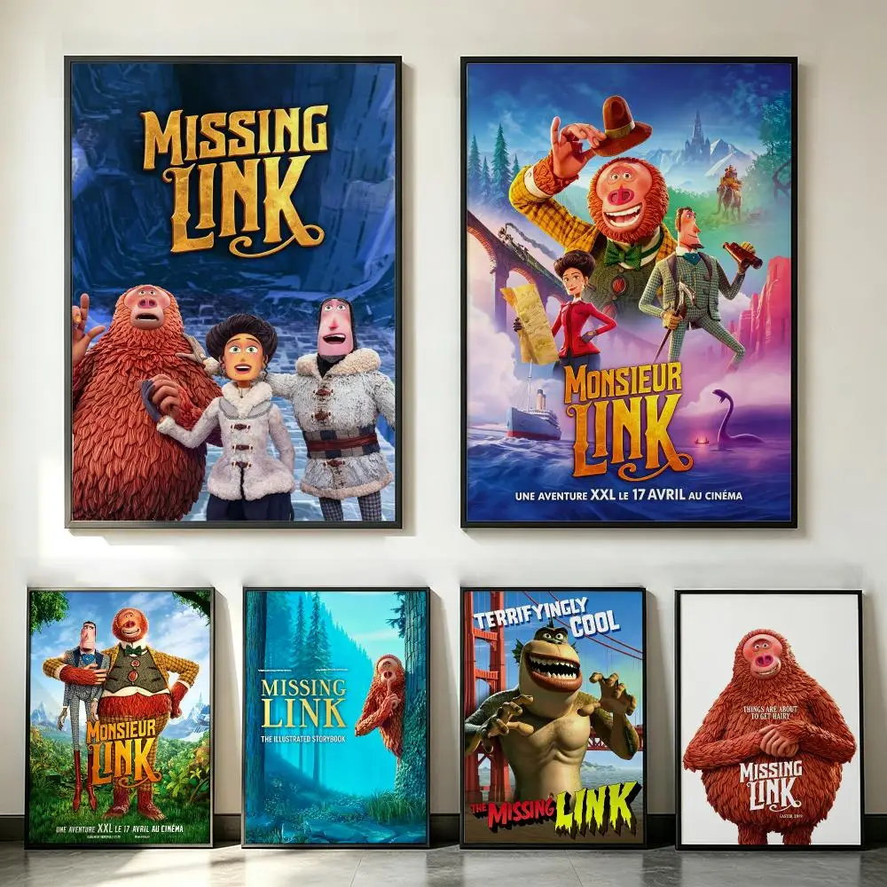 movie Missing Link Poster Poster HD Trendy SelfAdhesive Wall Art Print For Living Room Bedroom Dorm Office Home Gift