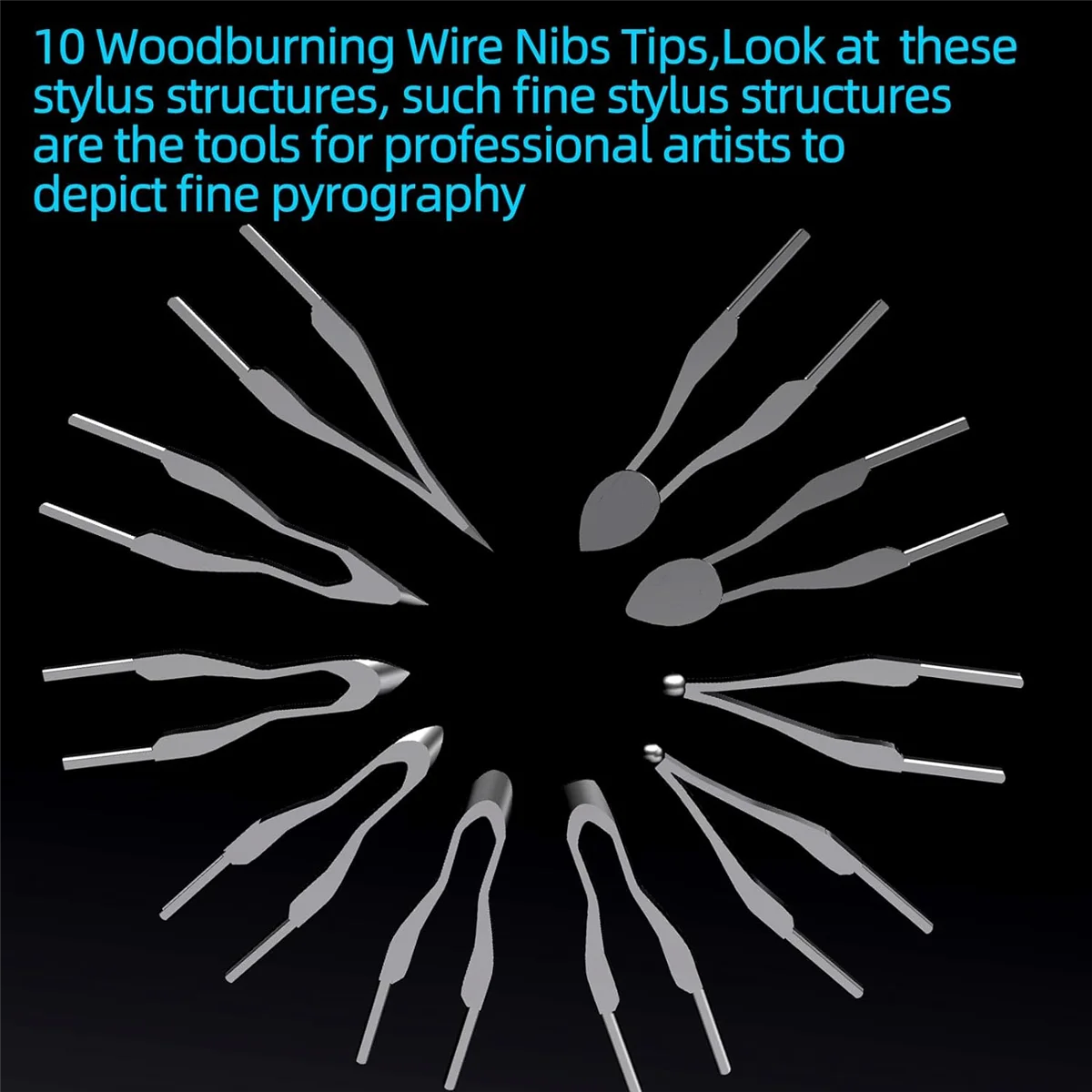 Wood Burning Kit,Wood Burning Tool,Burning Tool Wood Burning High Impedance Nickel-Chromium Wire Pen Tip Wood Burning Vogue