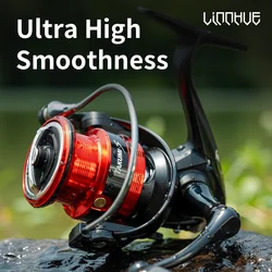LINNHUE Fishing Reel LR1500 2500 1000-4000 Spinning Reel Deep Shallow Spool Metal Double Grip Lure Reel Fishing Accessory