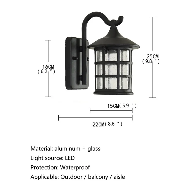 FAIRY Outdoor Wall Lamps Retro Bronze LED Light Sconces Classical Waterproof for Home Balcony Villa Decoration