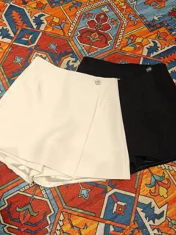 

Брюки трапециевидной формы с высокой талией. Женские модные универсальные широкие брюки. Юбка. Брюки. Корейская версия.