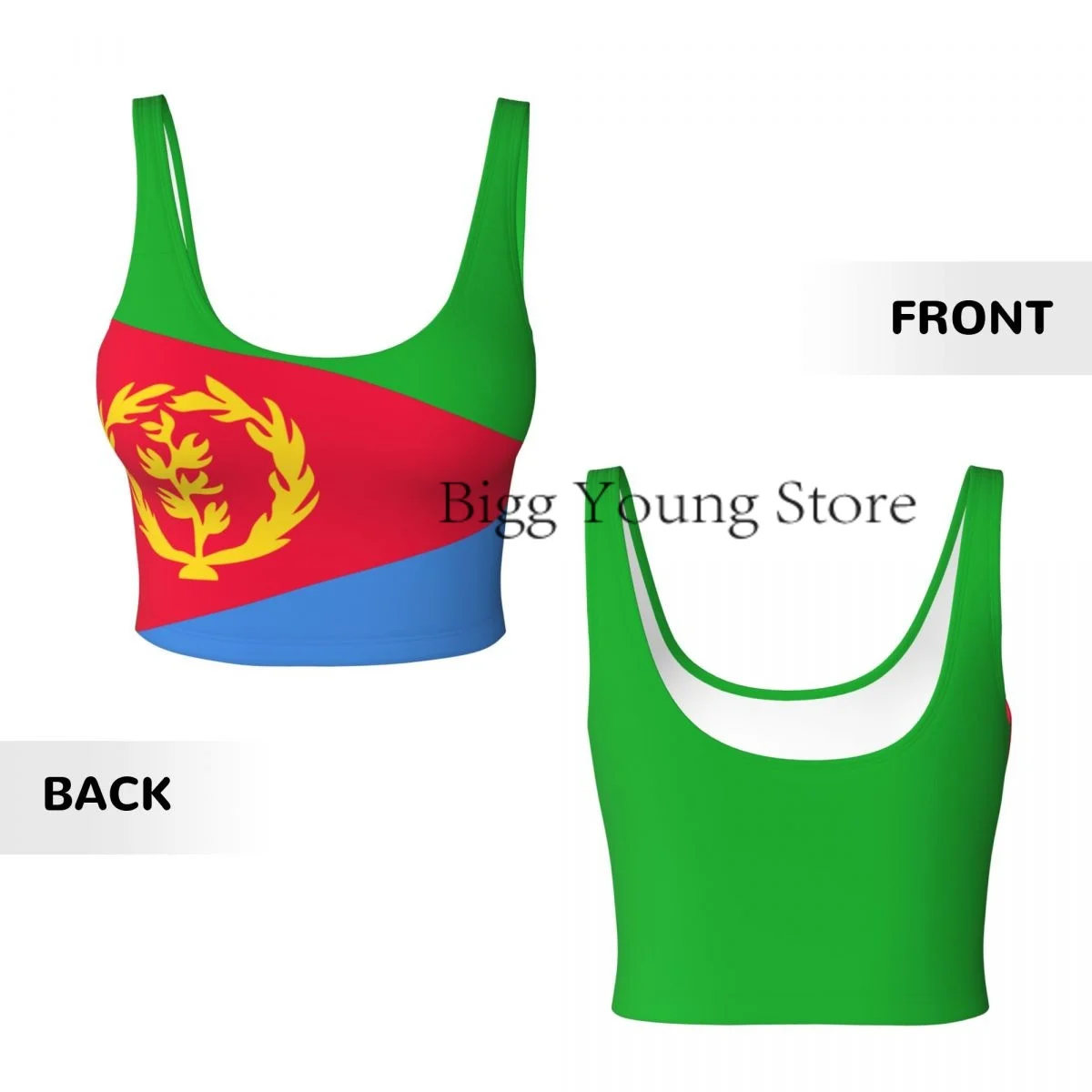 Frauen Sexy Sport Weste Flagge Von Eritrea Weibliche Streetwear Sport Dessous T Crop Top