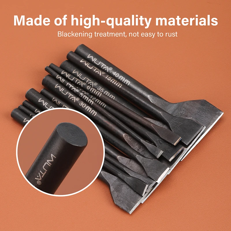 WUTA Basic Series 1pc Leather Slotted Punch Tools Skin Hole Punches Black Sharp Straight Slot Cutter DIY Wallet Bags Craft Tools