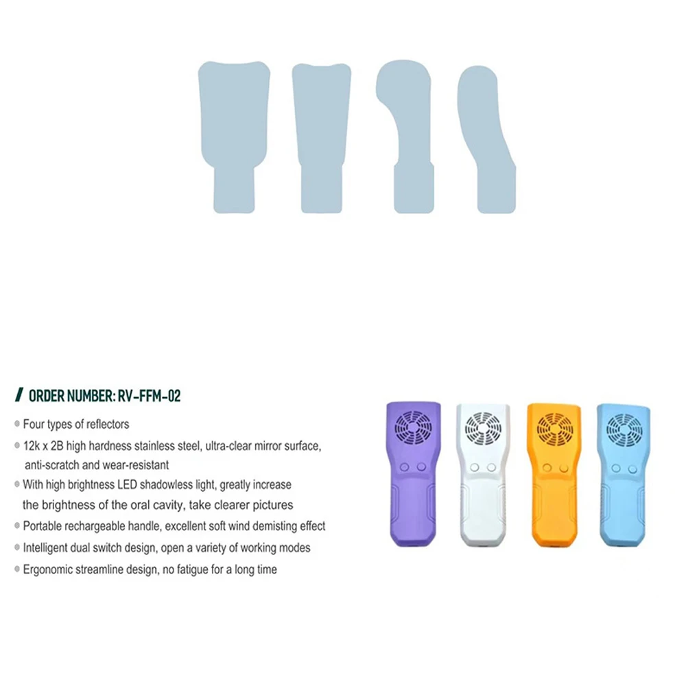 Dental Anti-Fog Mirrors Set Defogging Electric Imaging Reflector Orthodontic LED Reflective Mirror Orthodontic Photography