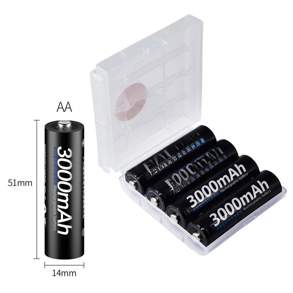 For Environmental Protection Batteries Toys,Clocks,Remote Control 12-24pcs 1.2V NI-MH AA Rechargeable Battery AA Batteries