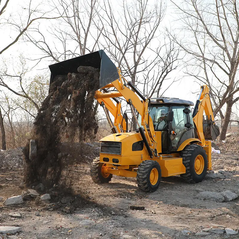 Factory Price Construction Machinery Backhoe Loader Heavy Machinery Construction Wheel Backhoe Loader