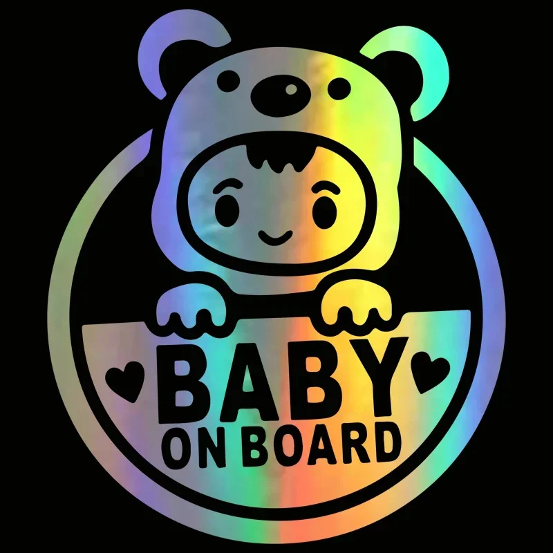 

WaveHands Car Sticker 3D 15.5 * 13.5cm funny Baby on Board Decal Sticker on Car Reflective rcycle Car Styling