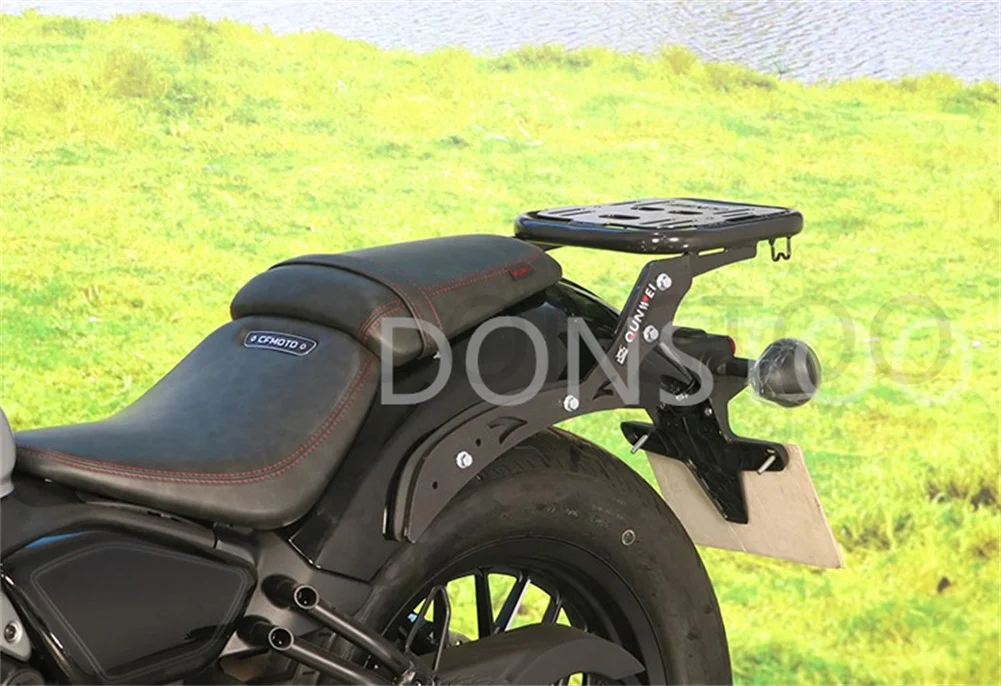 Portapacchi Posteriore Con Schienale Per CFMOTO CLC450 | Accessorio Moto In Acciaio, Robusto E Decorativo