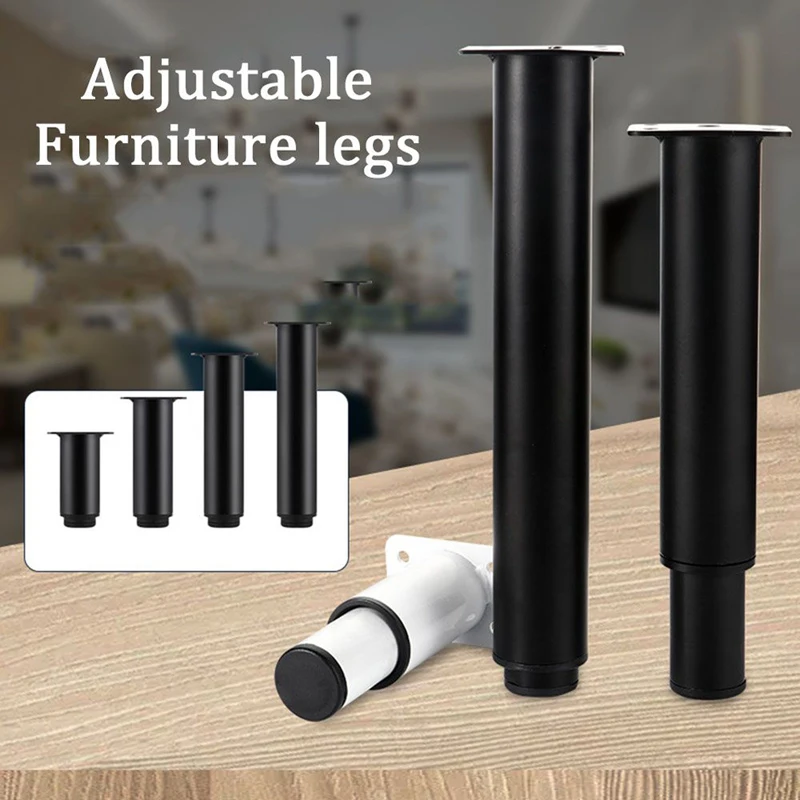 Metal Legs with Adjustable Sofa Foot Height Sofa Set for Bed Dining Table Dressing Table TV Cabinet Furniture