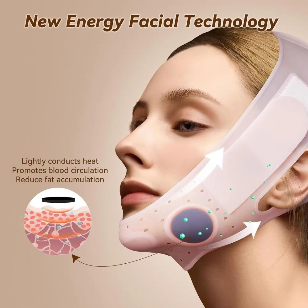 Nuova cinghia per il viso riutilizzabile, cerotto per il rafforzamento del viso, maschera a linea V, cintura a forma di V, strumenti per la cura della pelle