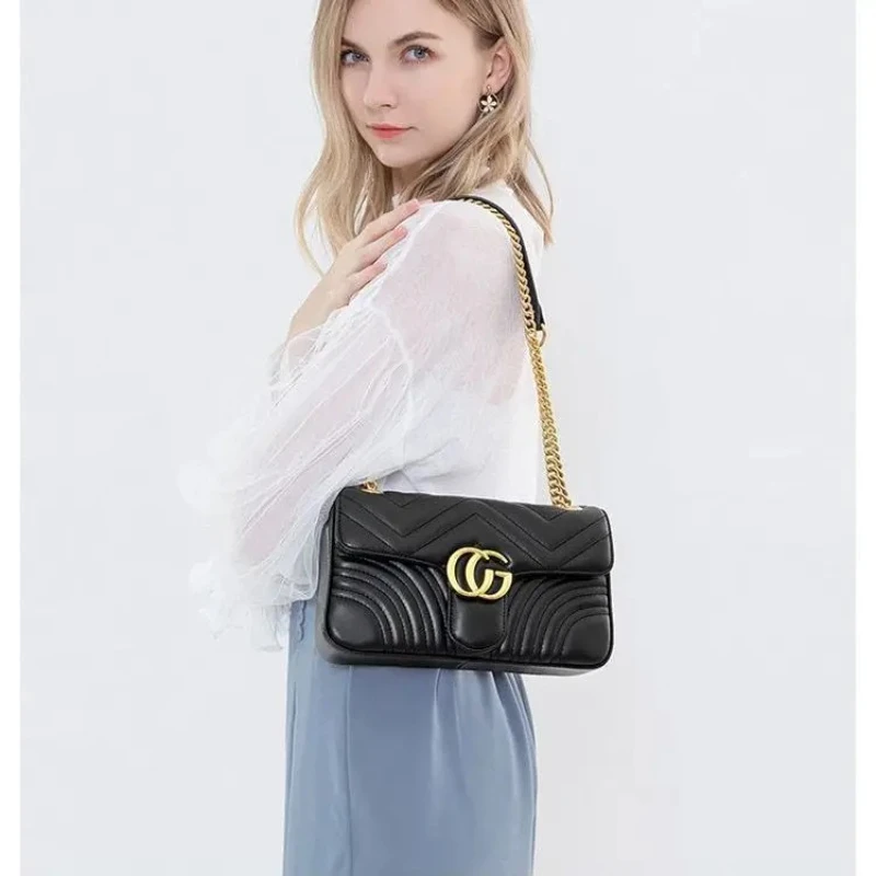 

Luxury designer bag/crossbody bag/baguette bag, stylish high-end texture Cg letter bag, summer trendy style