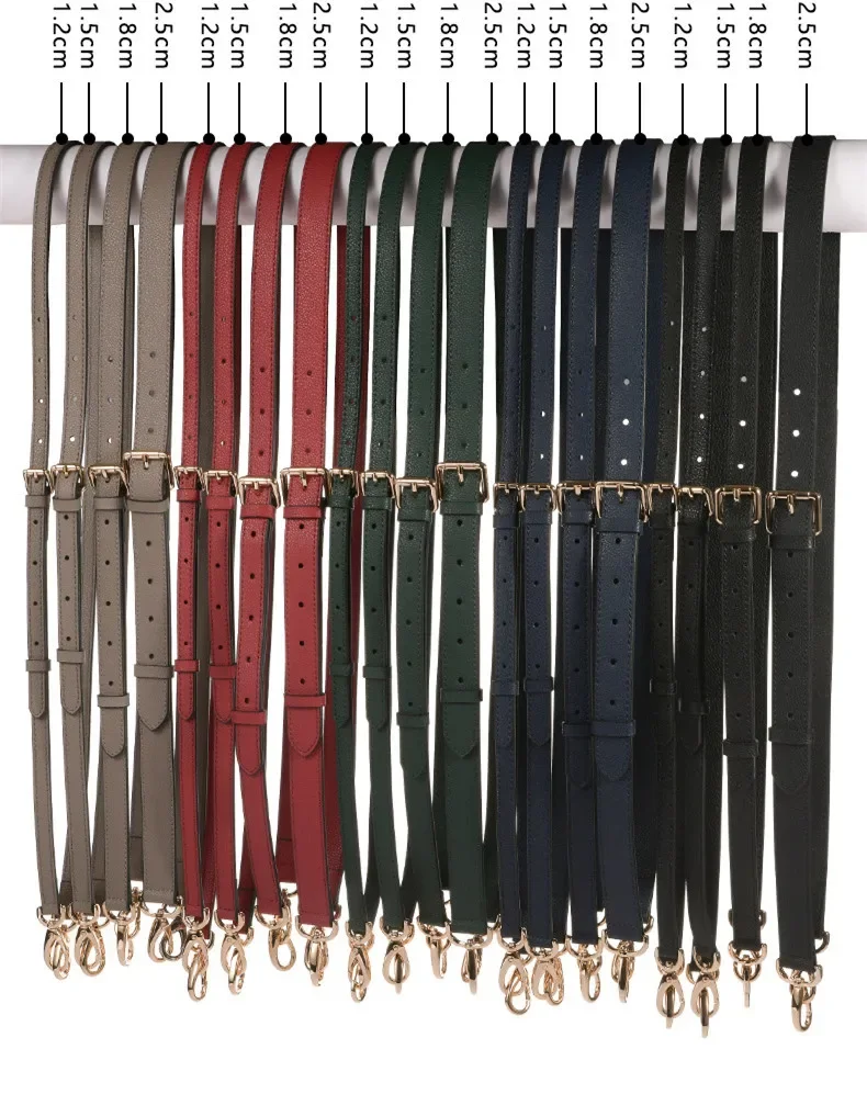 Genuine leather bag strap Adjustable strap crossbody guitar shoulder bag Replacement  belt Togo leather