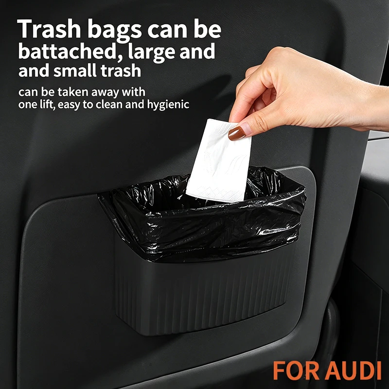 Car seat back storage, in-car trash can, clip-on car trash bin, universal car trash bin suitable for Audi A4 view 5