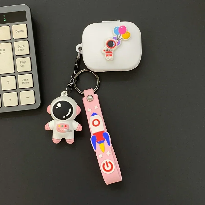 Funda de silicona para SoundPEATS GoFree 2 / Wings 2 / Life Lite, carcasa de dibujos animados para auriculares SoundPEATS Life Lite, funda de astronauta