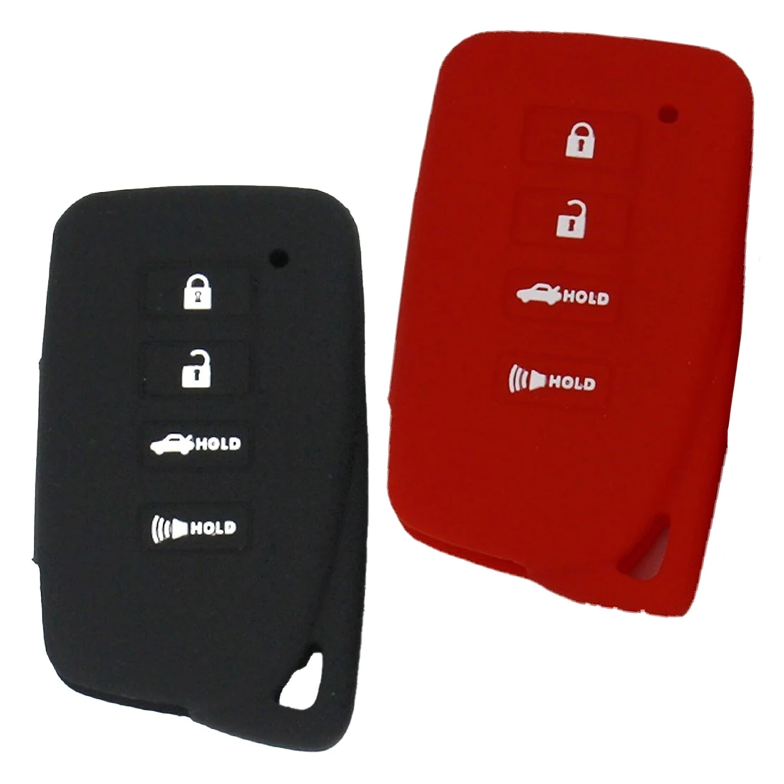 2pcs/Set 4 Buttons Car Remote Key Cover Case Black & Red Fit for Lexus NX300H NX200T LX570 GS450H GS200T GS350 ES350 ES300H