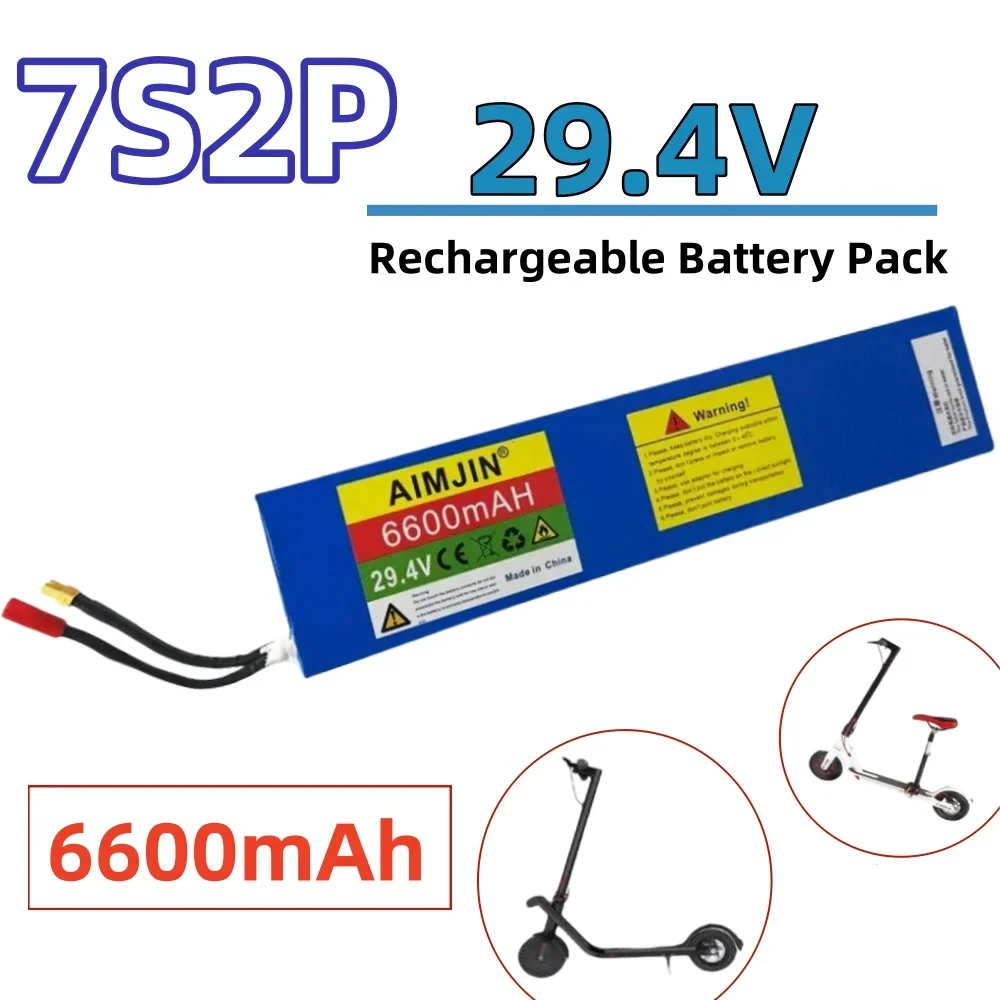 

7S2P 29.4V 6600mAh 18650 li-ion Rechargeable Battery Pack Electric Bicycle Moped Balancing Scooter+Charger