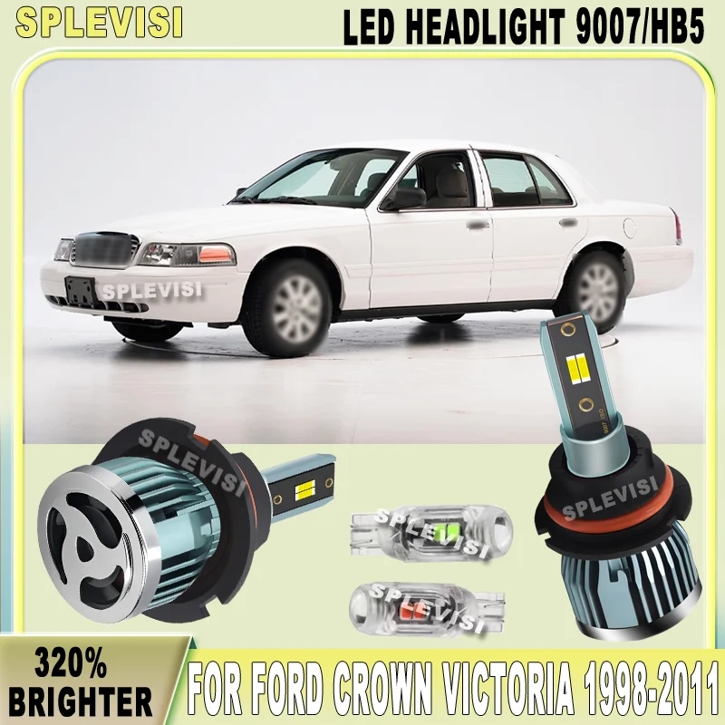 20000LM/Pair 9007 Vibration-resistant Beam LED Headlight For Ford CROWN VICTORIA 1998 1999 2000 2001 2002 2003 2004 2005-2011