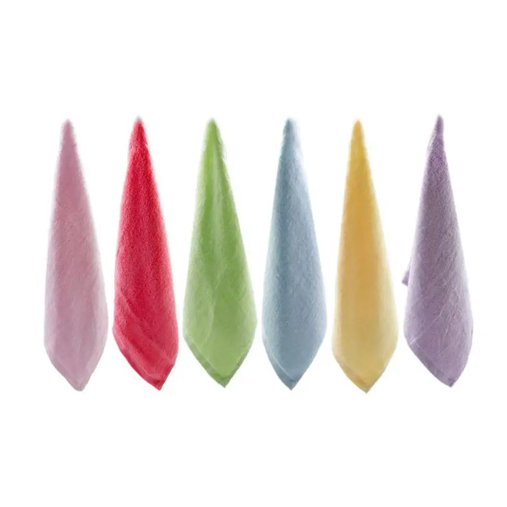 

6 pcs Cotton Bamboo Facial Towel 26x26cm Makeup Removing Cloth Washable Absorbent Reusable Cleaning Tissue For Bathroom Kitchen