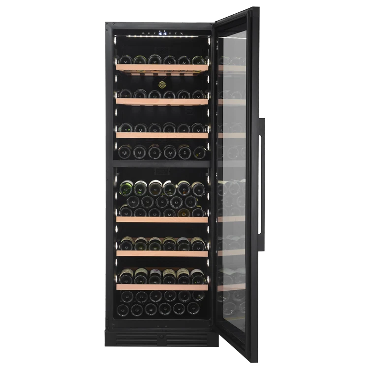 

VI180DT Premium Dual Zone 154 Bottle Large Wine Refrigerator Space-saving Quick Effective Cooling Wine Fridge Home Wine Bar 100
