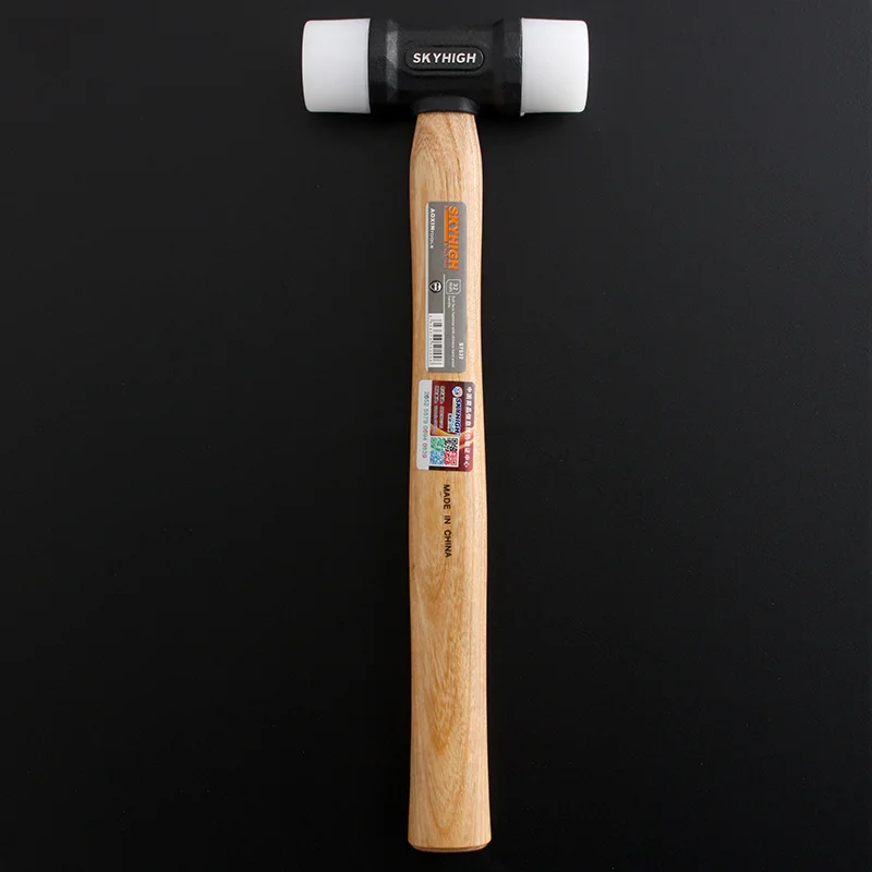 32mm Nylon Hammer Leathercraft Carving Hammer With Walnut Wood Handle DIY Installation Hammer Repairing Tools