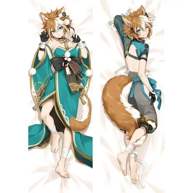 

180cm Anime Game Genshin Impact Gorou Wu Lang Dakimakura Cosplay Pillow Case Hugging Body Costume Otaku Throw Pillow Cover Prop